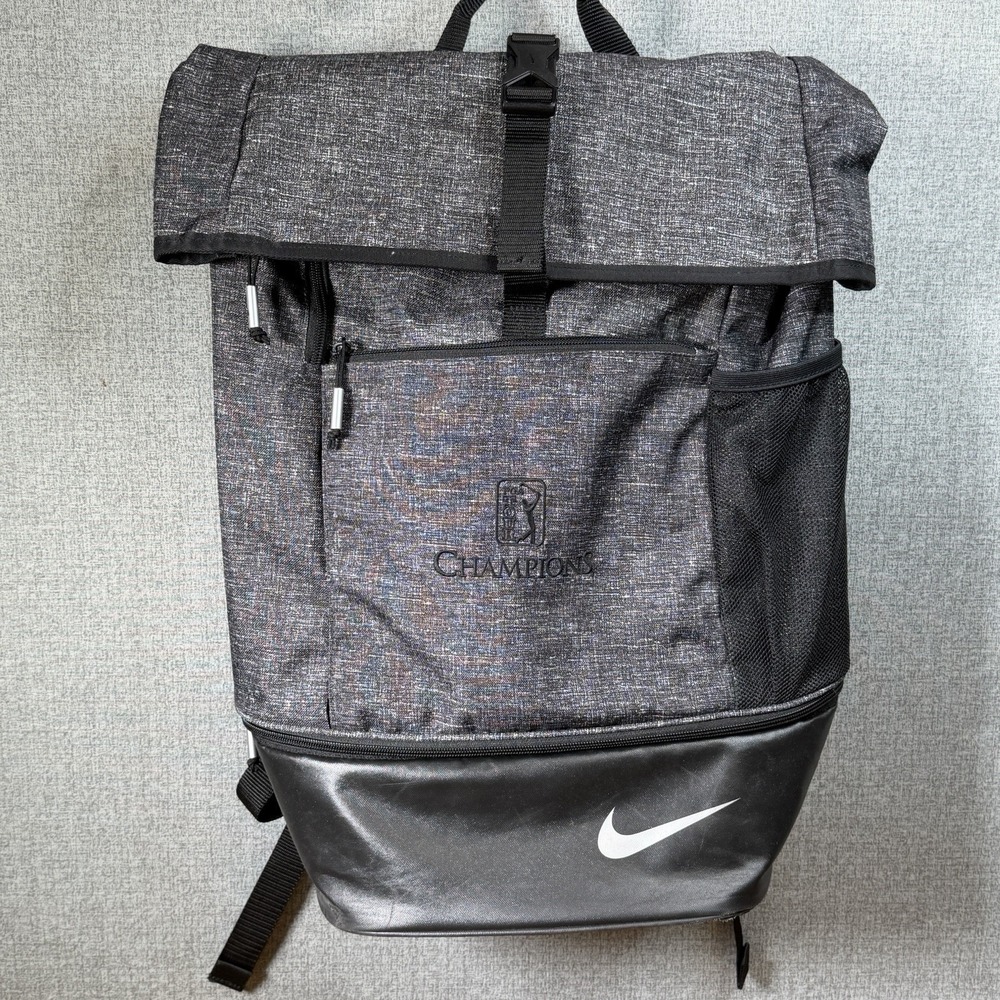 Nike Elite Sport III PGA Tour Champions Golf Backpack Bag Gray Black